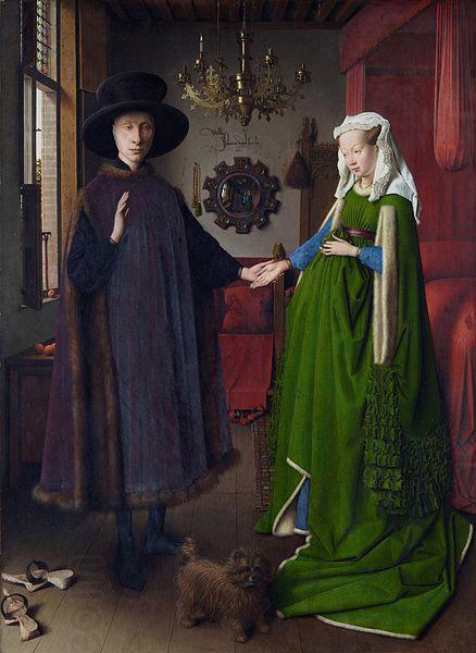 Jan Van Eyck Untitled, known in English as The Arnolfini Portrait, The Arnolfini Wedding, The Arnolfini Marriage, The Arnolfini Double Portrait, or Portrait of Gio China oil painting art